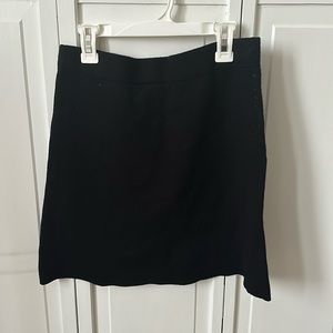 Black knit mini skirt